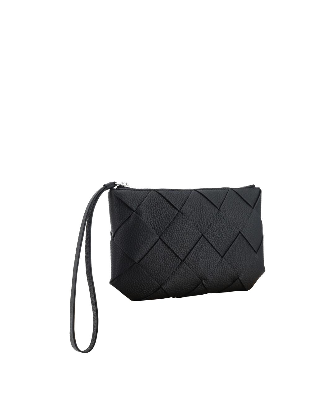 BOTTEGA VENETA Черная кожаная папка для документов, фото 2