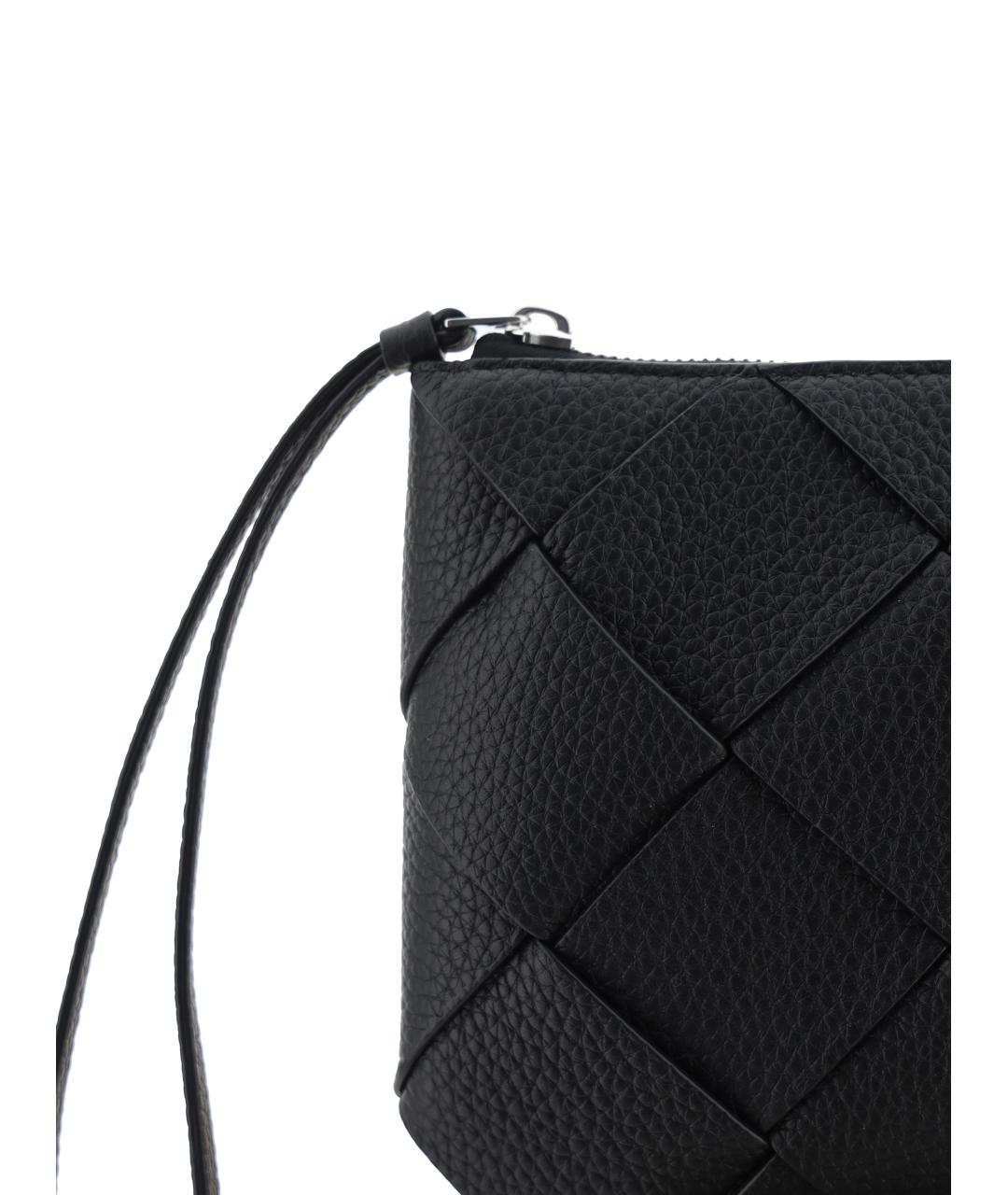 BOTTEGA VENETA Черная кожаная папка для документов, фото 4