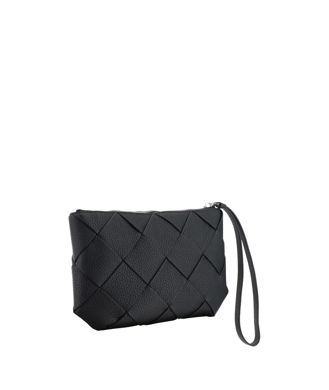 BOTTEGA VENETA Черная кожаная папка для документов, фото 3