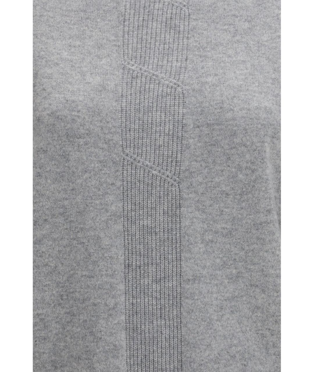 MAX MARA Серый кашемировый джемпер / свитер, фото 3