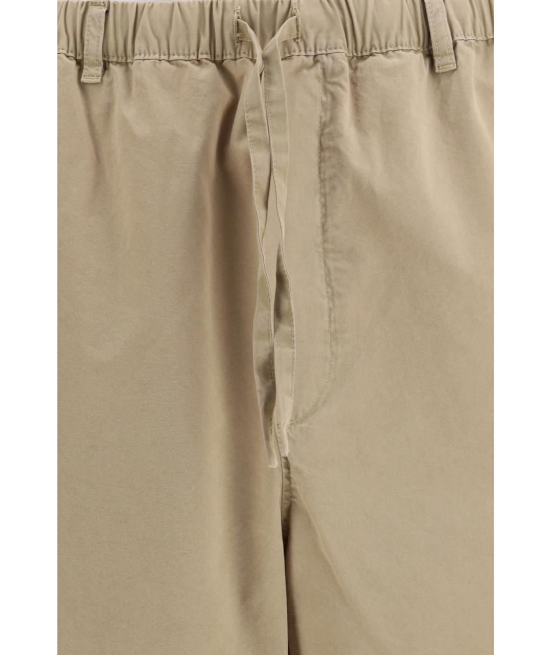 FERRAGAMO Бежевые хлопковые повседневные брюки, фото 3