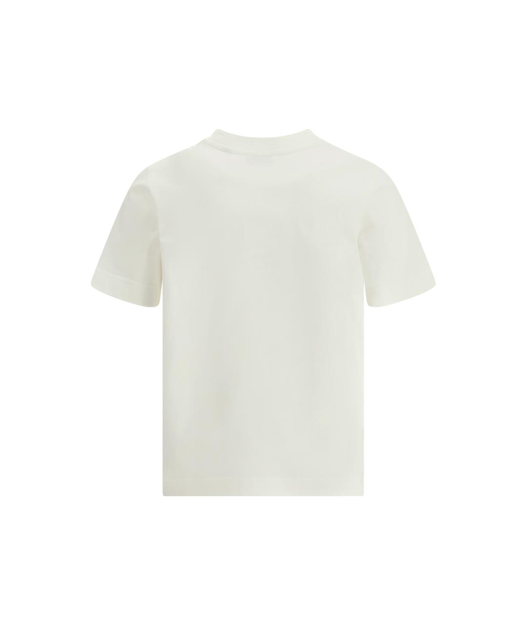 BURBERRY Белая хлопковая футболка, фото 2