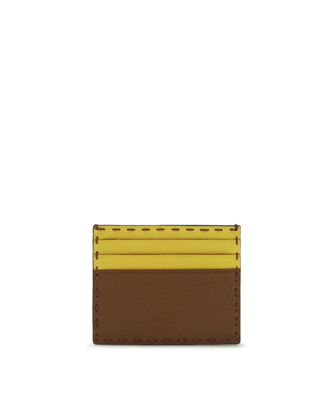 FENDI Коричневый кожаный кардхолдер, фото 2