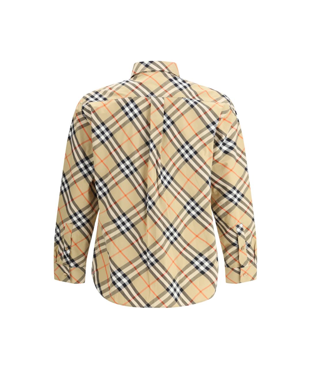 BURBERRY Бежевая хлопковая кэжуал рубашка, фото 2