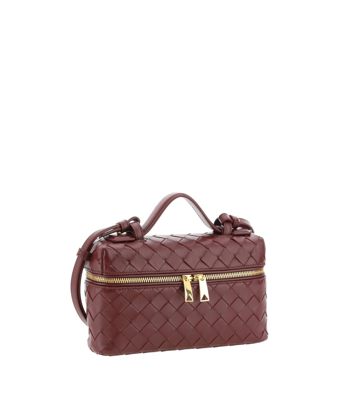 BOTTEGA VENETA Бордовая кожаная сумка через плечо, фото 2