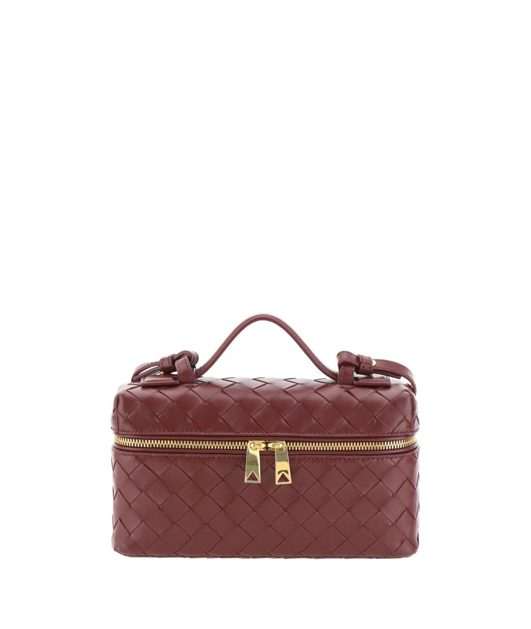 BOTTEGA VENETA Бордовая кожаная сумка через плечо, фото 1