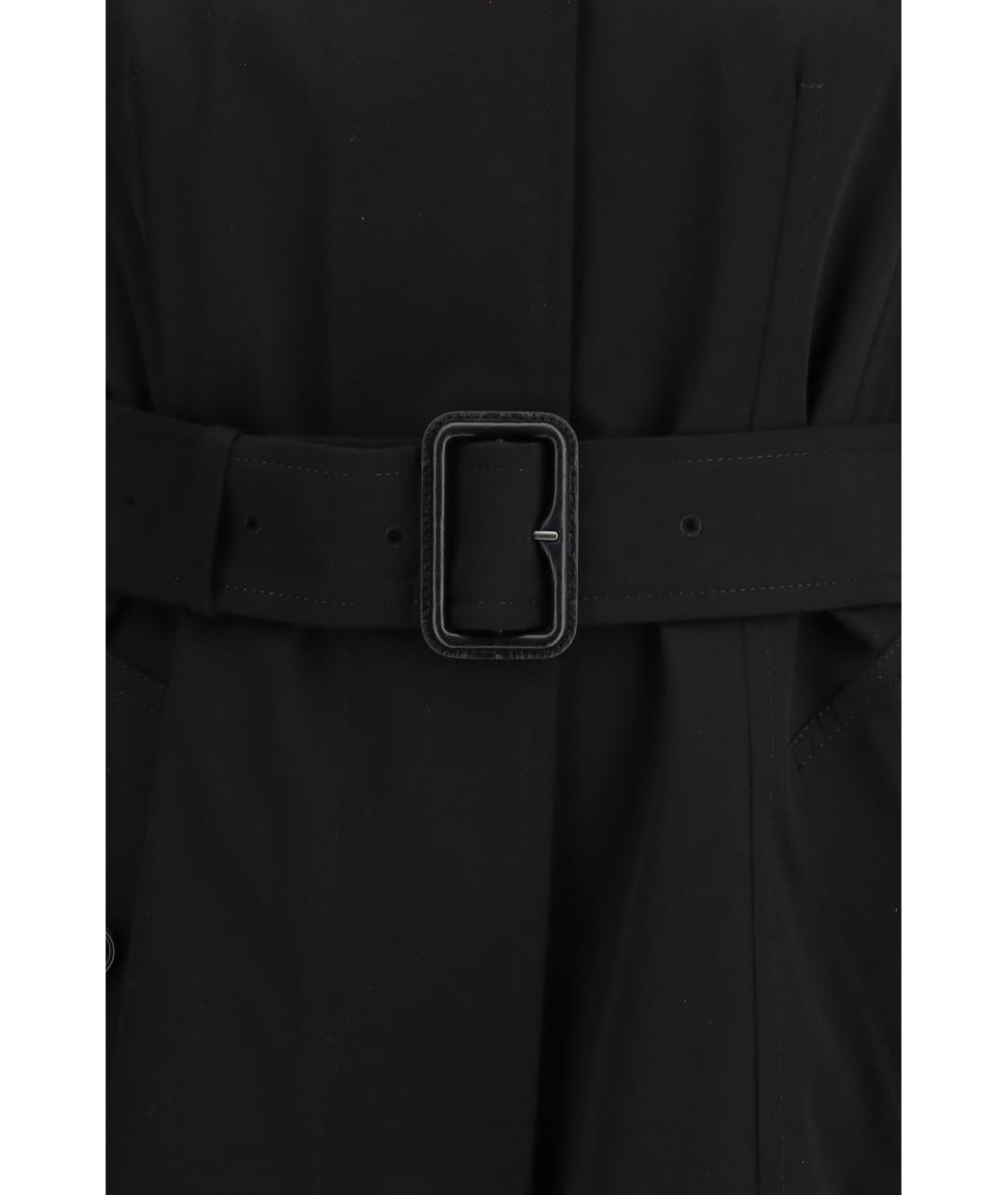 BURBERRY Черный хлопковый тренч/плащ, фото 3