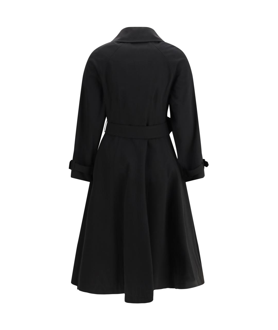 BURBERRY Черный хлопковый тренч/плащ, фото 2