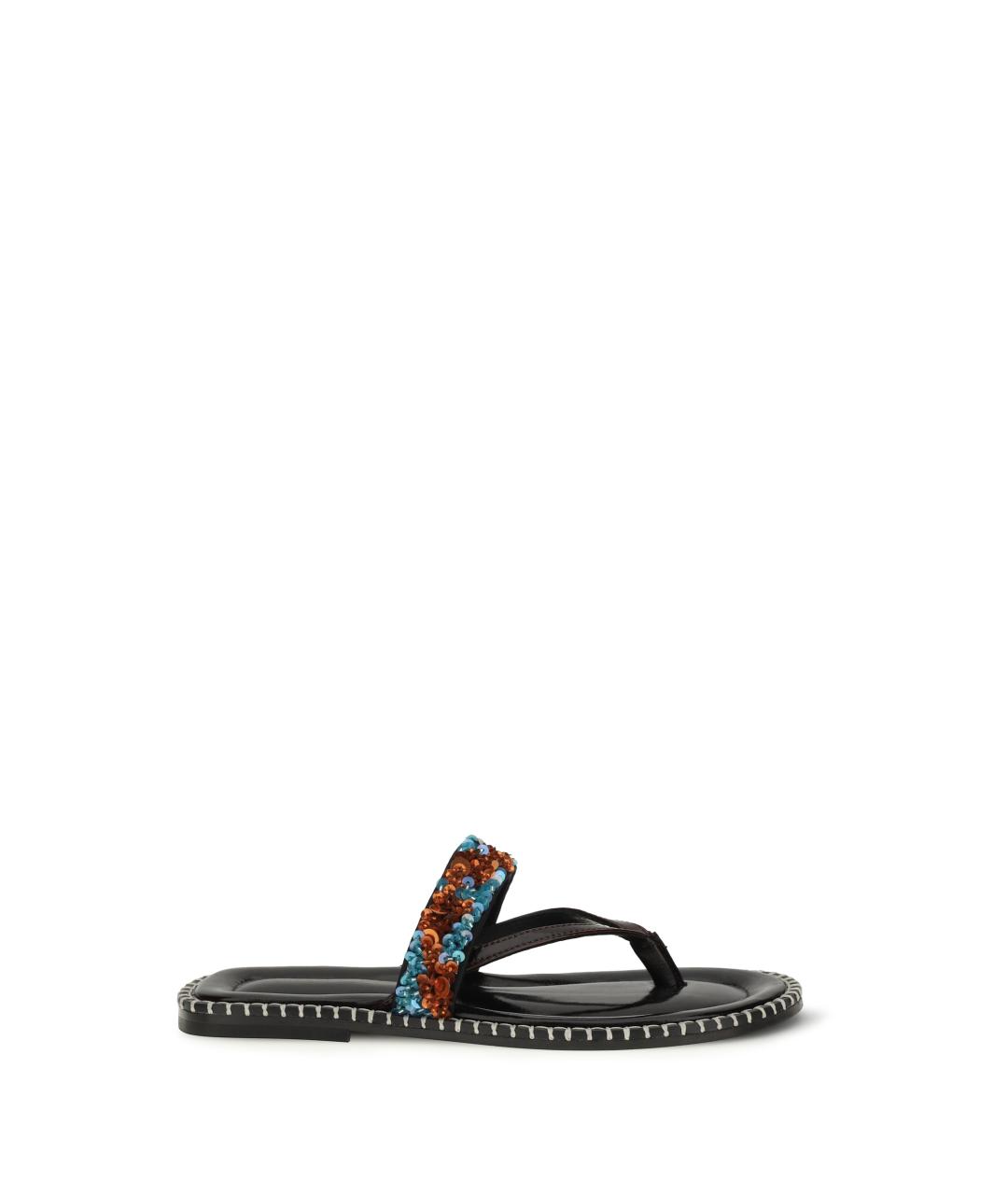 DRIES VAN NOTEN Черные кожаные сандалии, фото 5