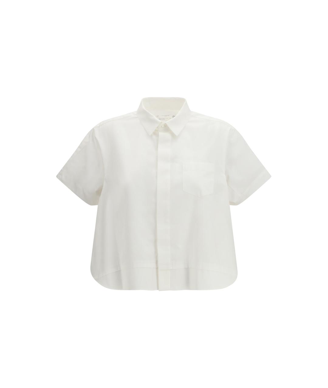 SACAI Белая хлопковая рубашка, фото 1