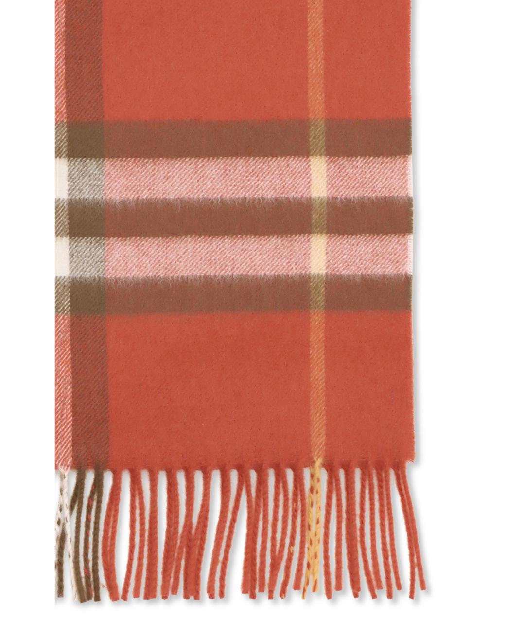 BURBERRY Красный кашемировый шарф, фото 3