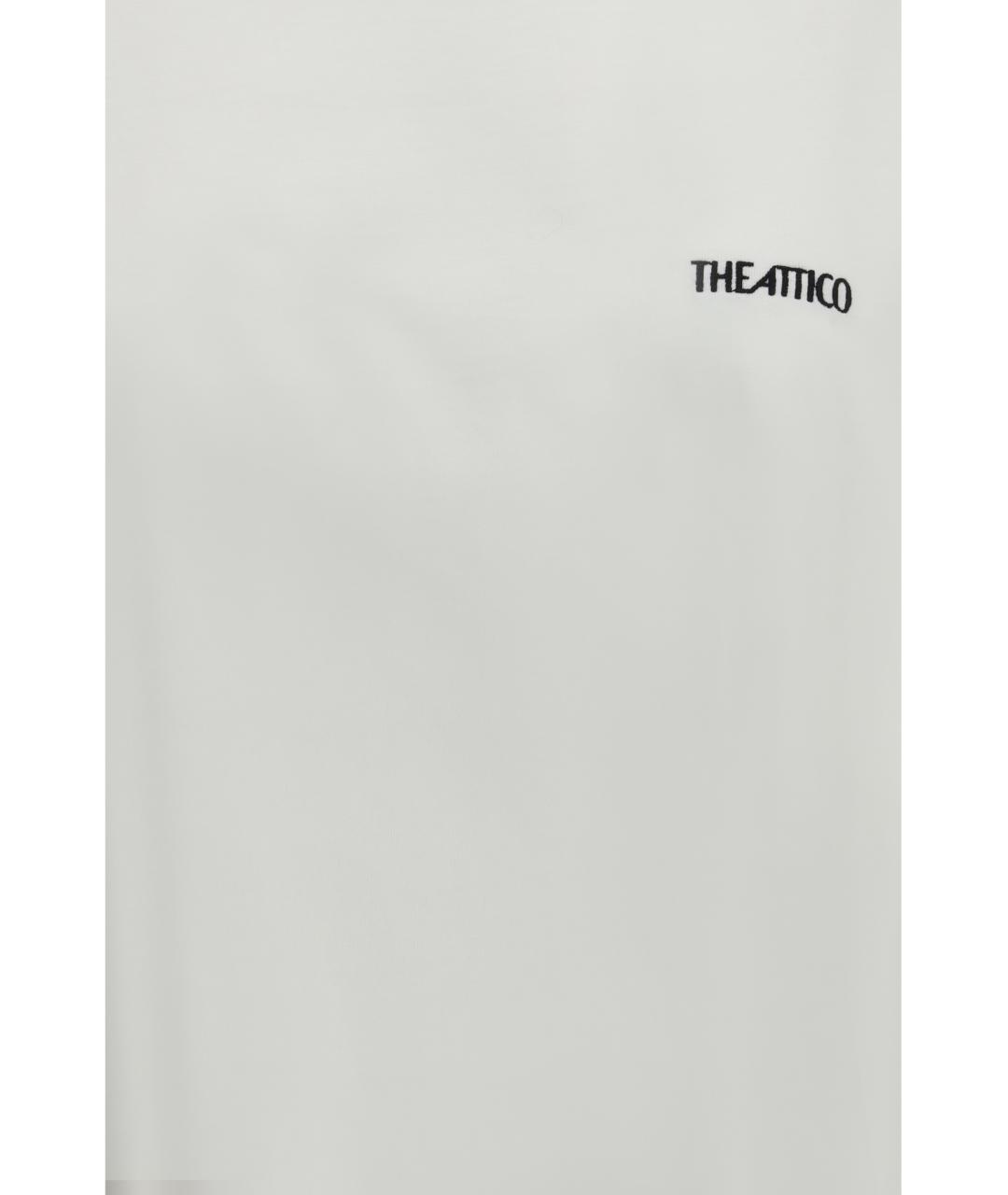 THE ATTICO Белая хлопковая футболка, фото 3