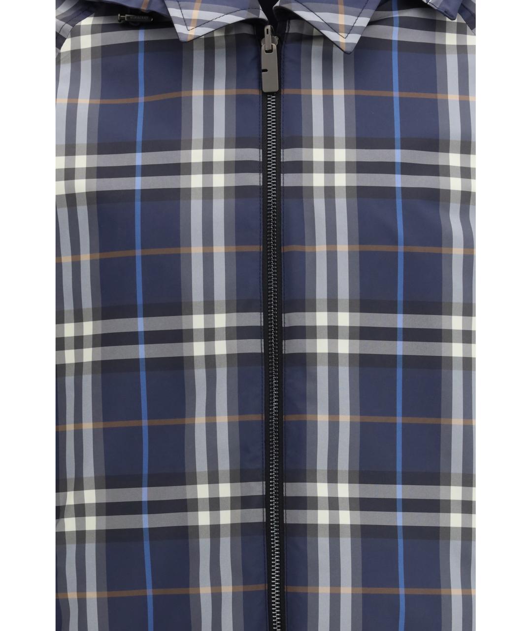 BURBERRY Синяя хлопковая куртка, фото 6