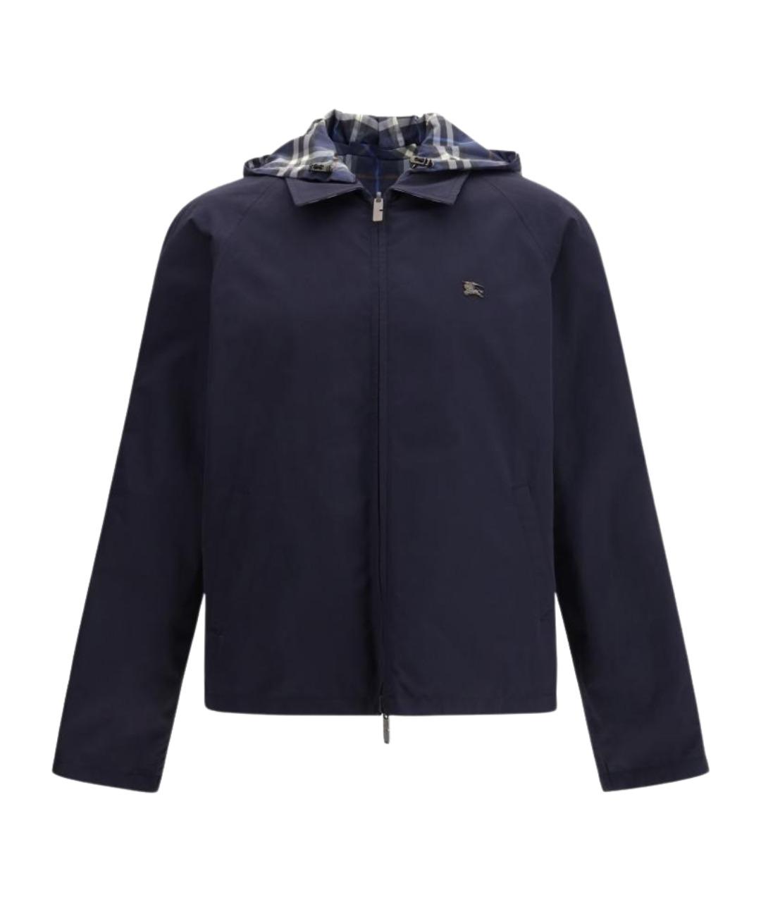 BURBERRY Синяя хлопковая куртка, фото 1