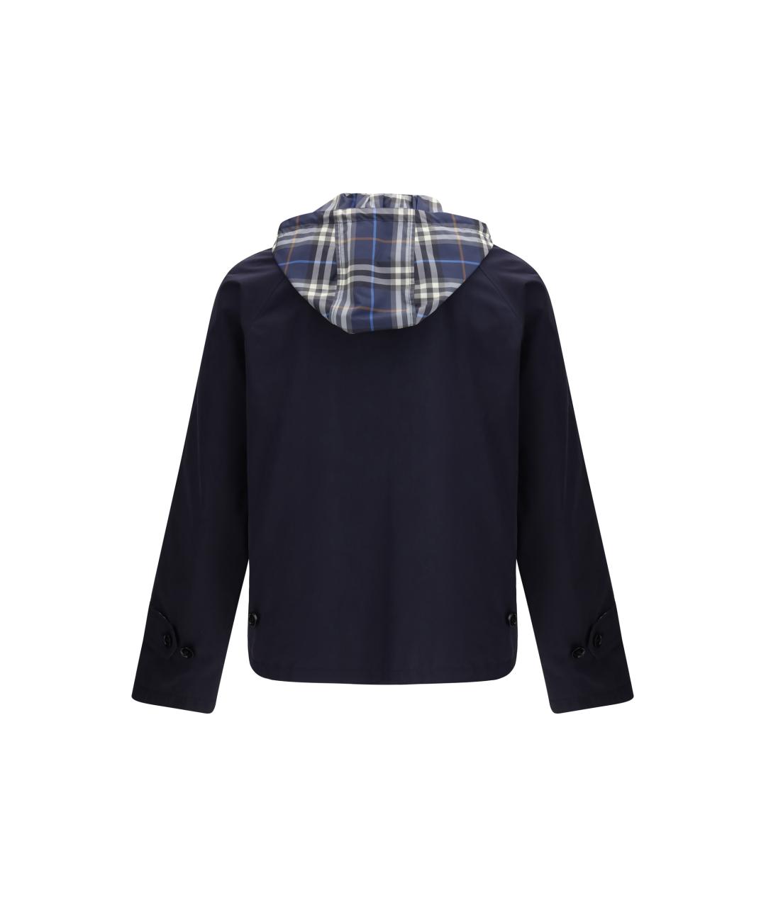 BURBERRY Синяя хлопковая куртка, фото 3
