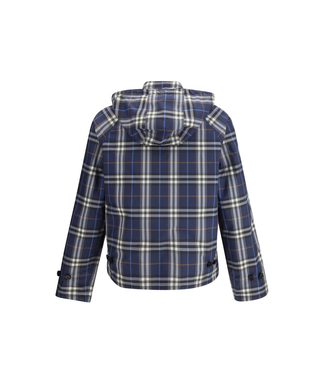 BURBERRY Синяя хлопковая куртка, фото 4