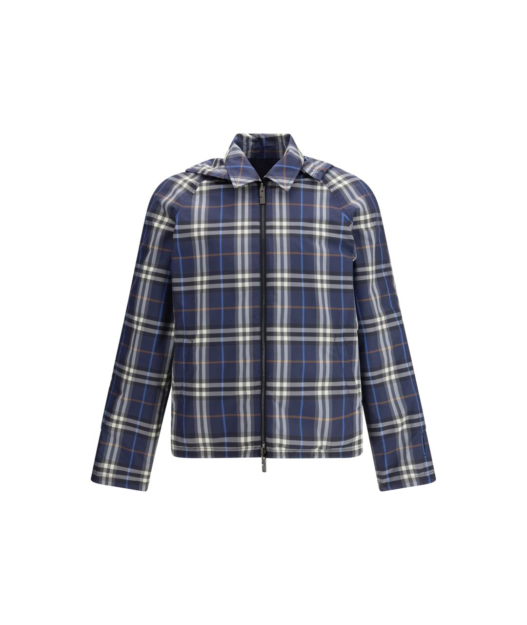 BURBERRY Синяя хлопковая куртка, фото 2