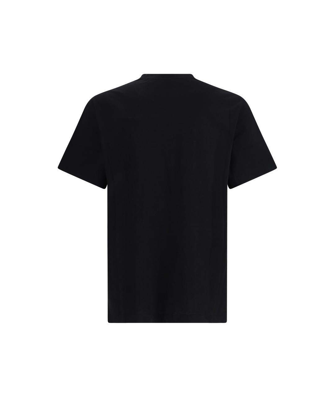 BURBERRY Черная хлопковая футболка, фото 2