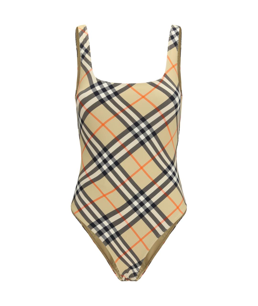 BURBERRY Бежевый полиамидовый купальник, фото 1