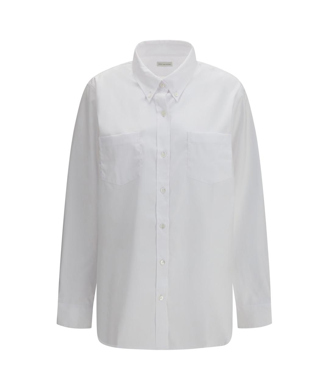 DRIES VAN NOTEN Белая хлопковая рубашка, фото 1