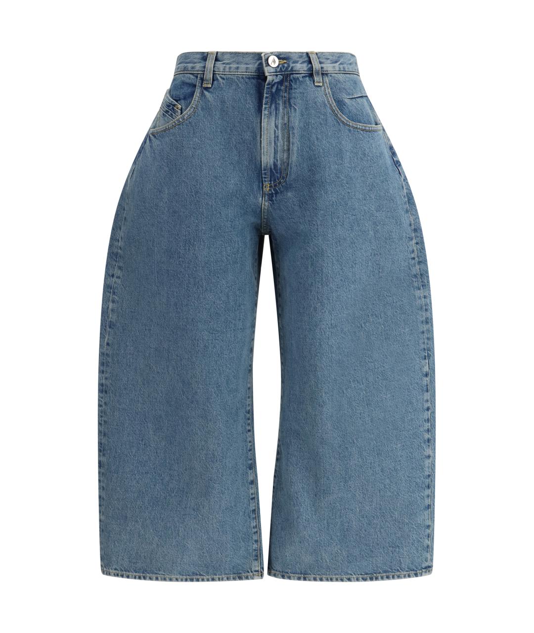 THE ATTICO Синие хлопковые прямые джинсы, фото 1