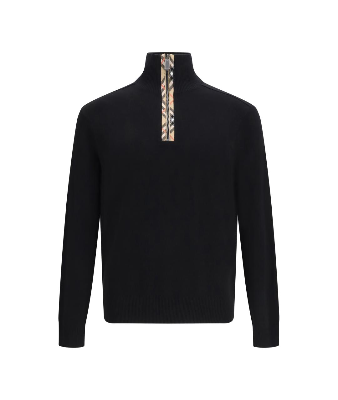 BURBERRY Черный шерстяной джемпер / свитер, фото 1