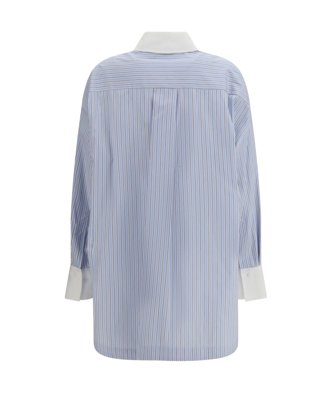 THE ATTICO Голубая хлопковая рубашка, фото 2