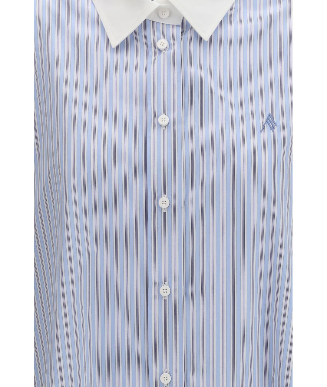 THE ATTICO Голубая хлопковая рубашка, фото 3