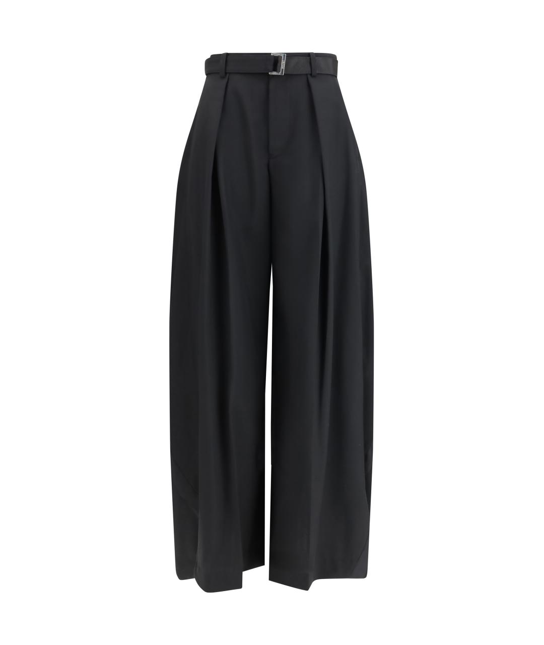 SACAI Черные прямые брюки, фото 1