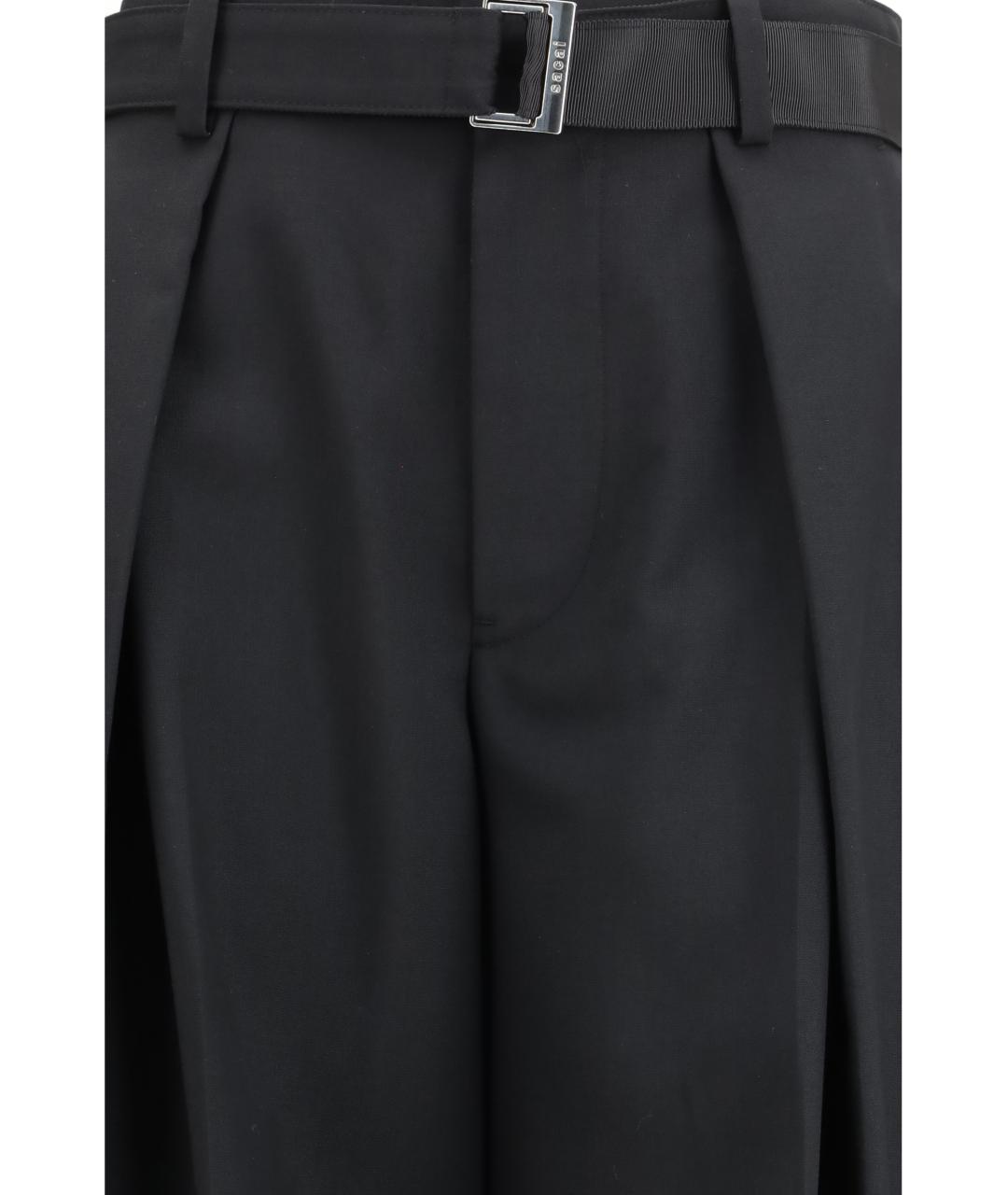 SACAI Черные прямые брюки, фото 3