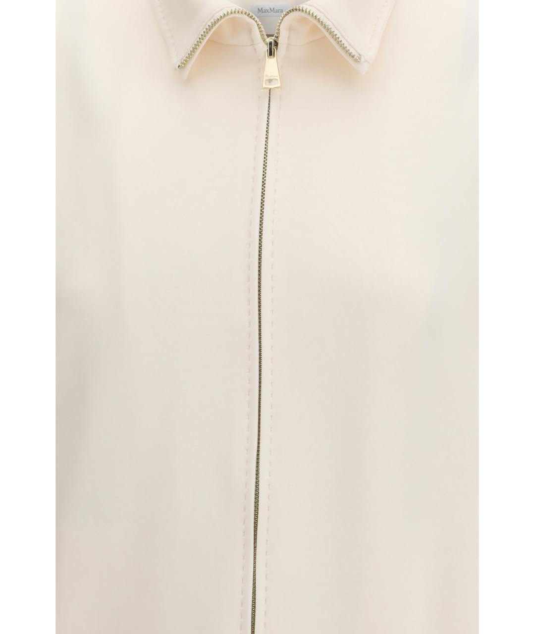 MAX MARA Бежевая полиэстеровая куртка, фото 3