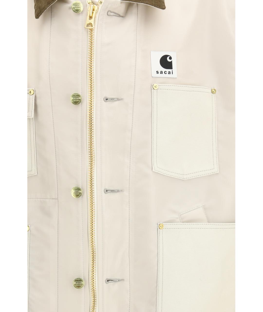 SACAI Белая хлопковая куртка, фото 3