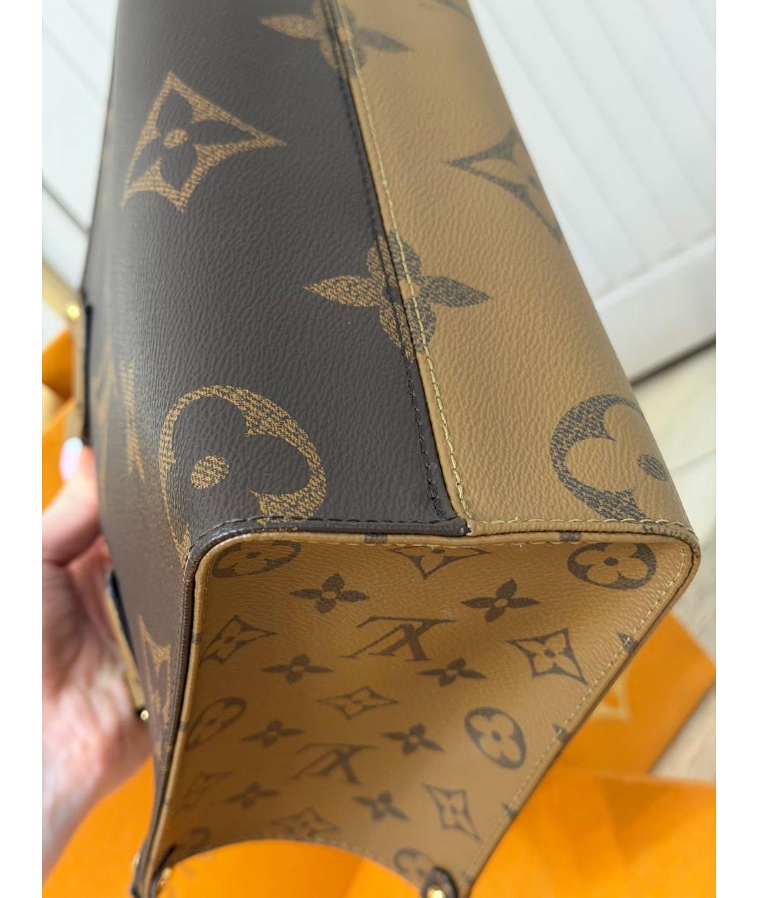 LOUIS VUITTON Коричневая сумка с короткими ручками, фото 8