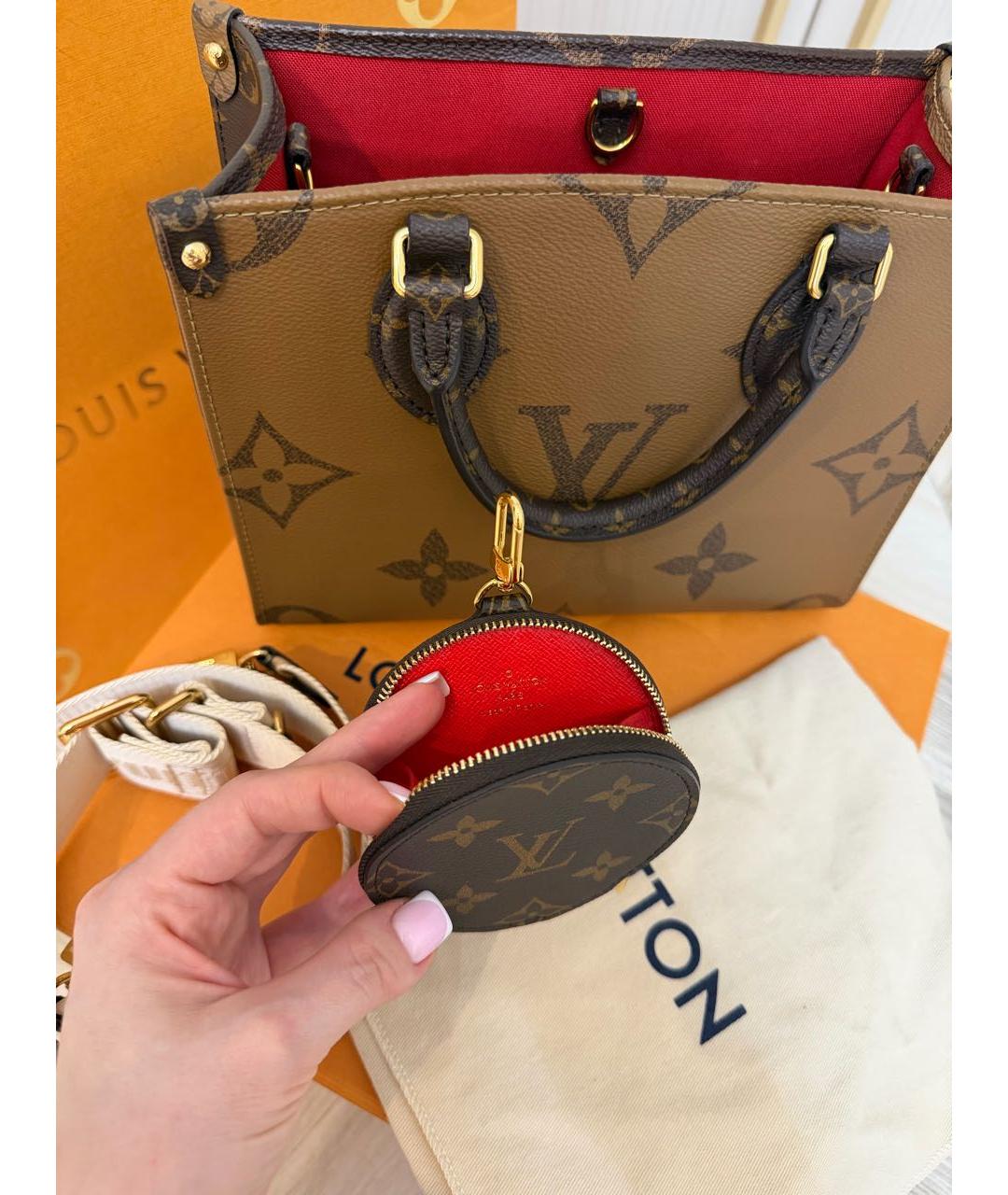 LOUIS VUITTON Коричневая сумка с короткими ручками, фото 5