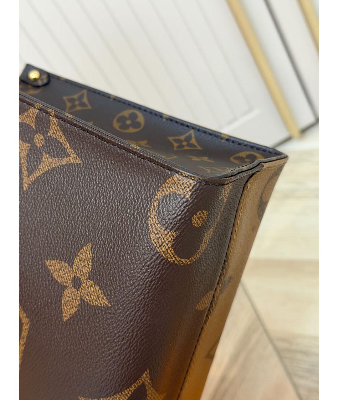 LOUIS VUITTON Коричневая сумка с короткими ручками, фото 7