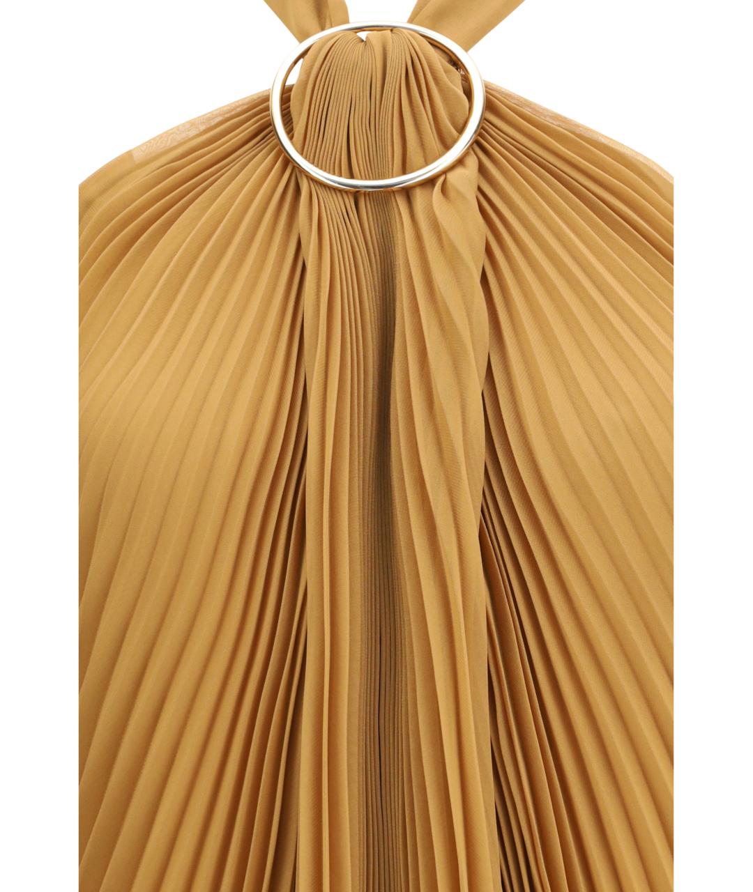 MAX MARA Коричневая полиэстеровая блузы, фото 3