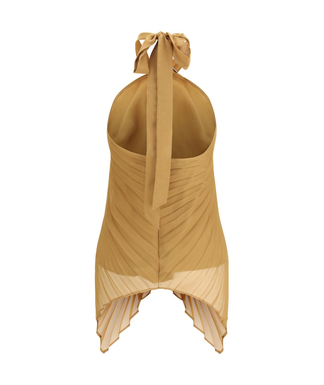 MAX MARA Коричневая полиэстеровая блузы, фото 2