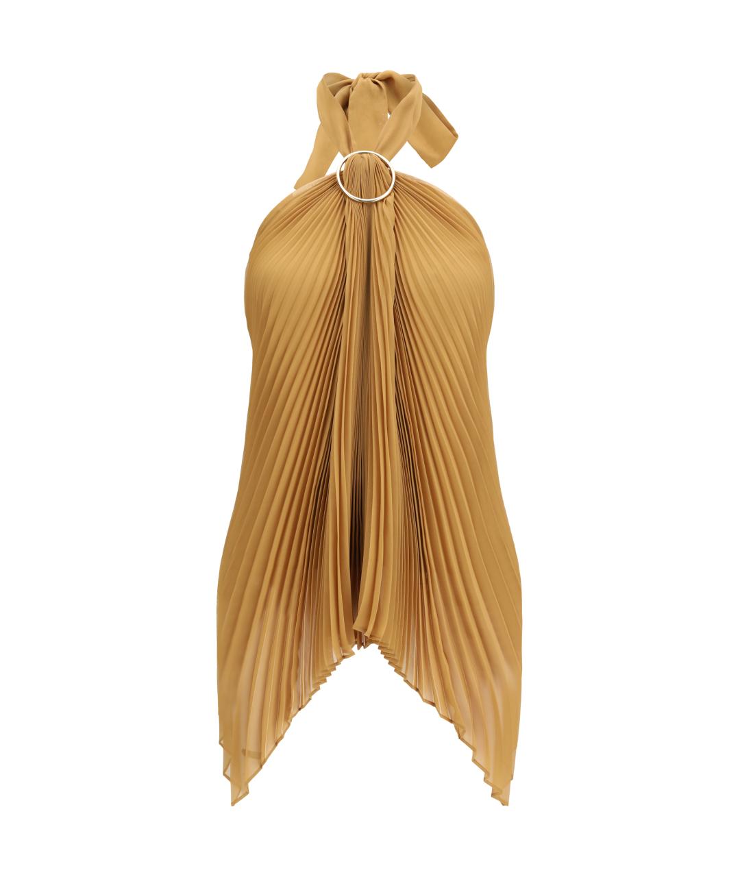 MAX MARA Коричневая полиэстеровая блузы, фото 1