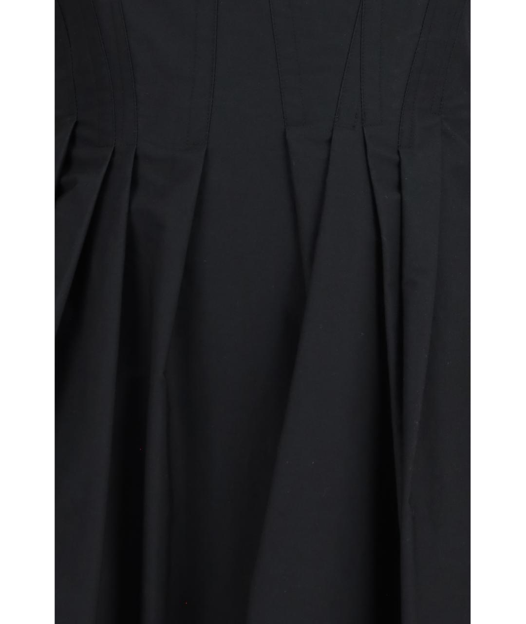 SPORTMAX Черное хлопковое повседневное платье, фото 3