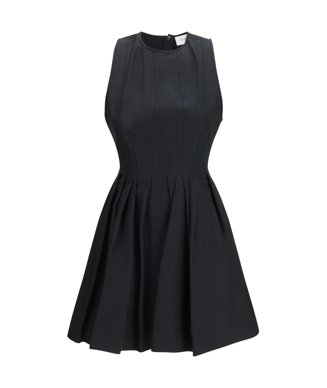 SPORTMAX Черное хлопковое повседневное платье, фото 1