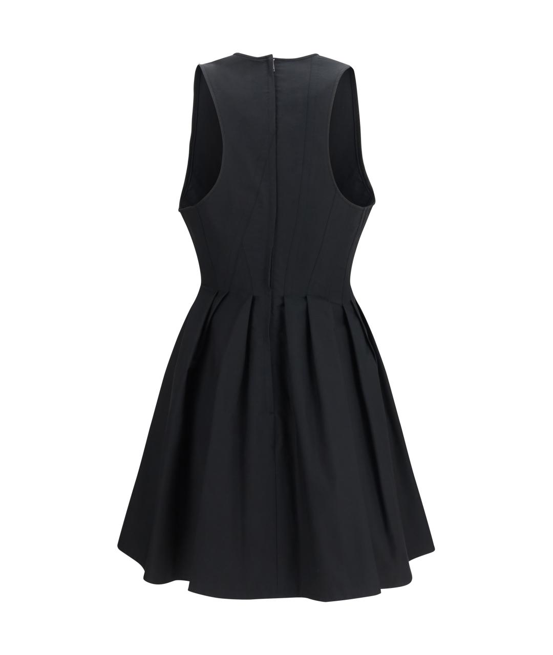 SPORTMAX Черное хлопковое повседневное платье, фото 2