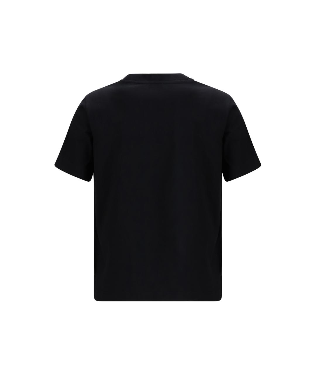 BURBERRY Черная хлопковая футболка, фото 2