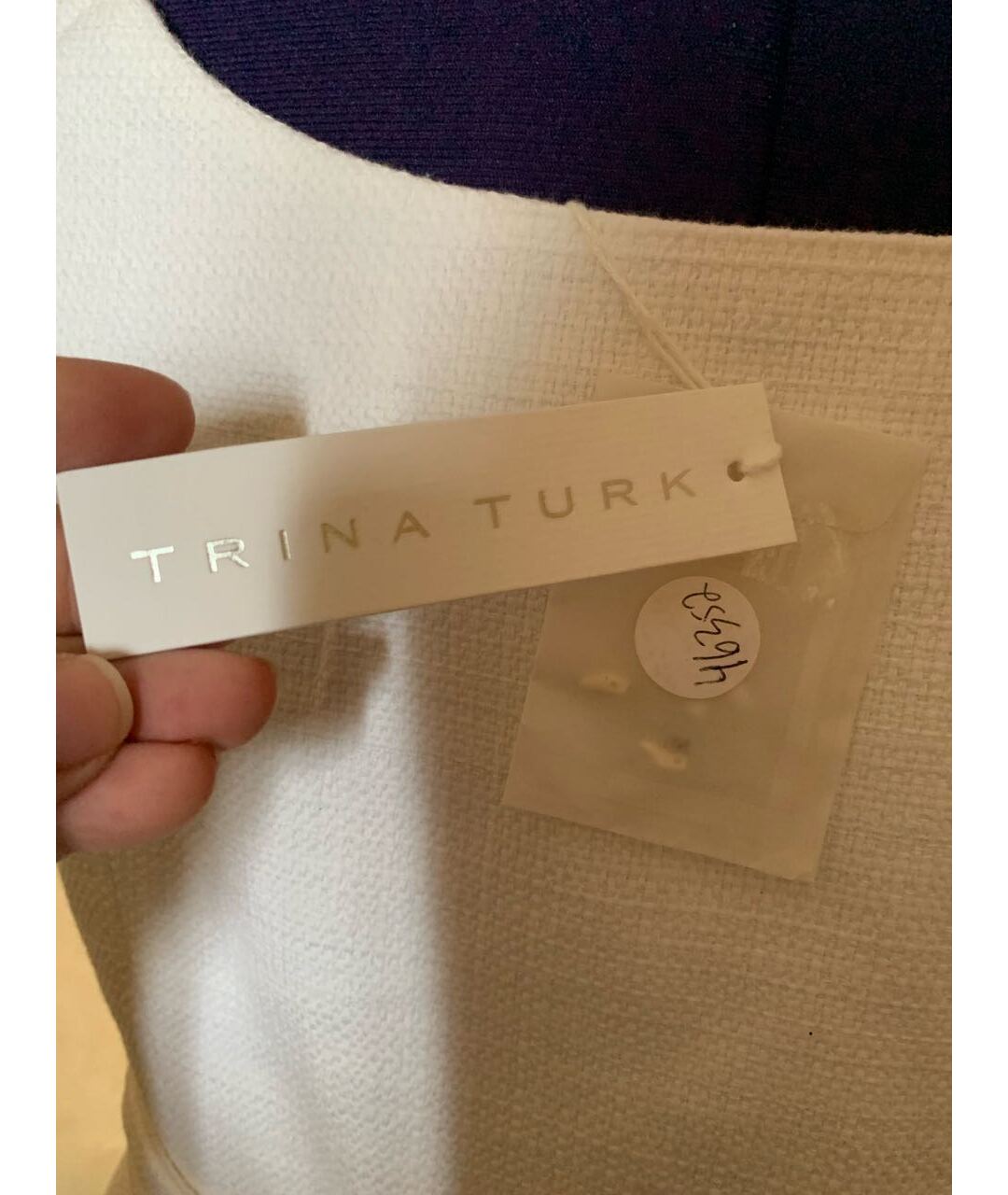 TRINA TURK Белое хлопковое повседневное платье, фото 4
