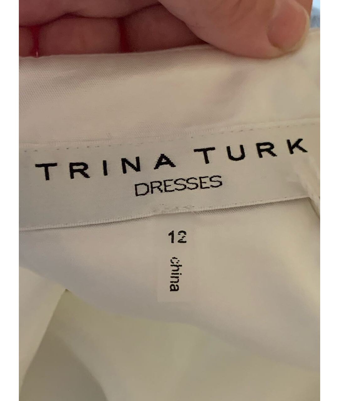 TRINA TURK Белое хлопковое повседневное платье, фото 8