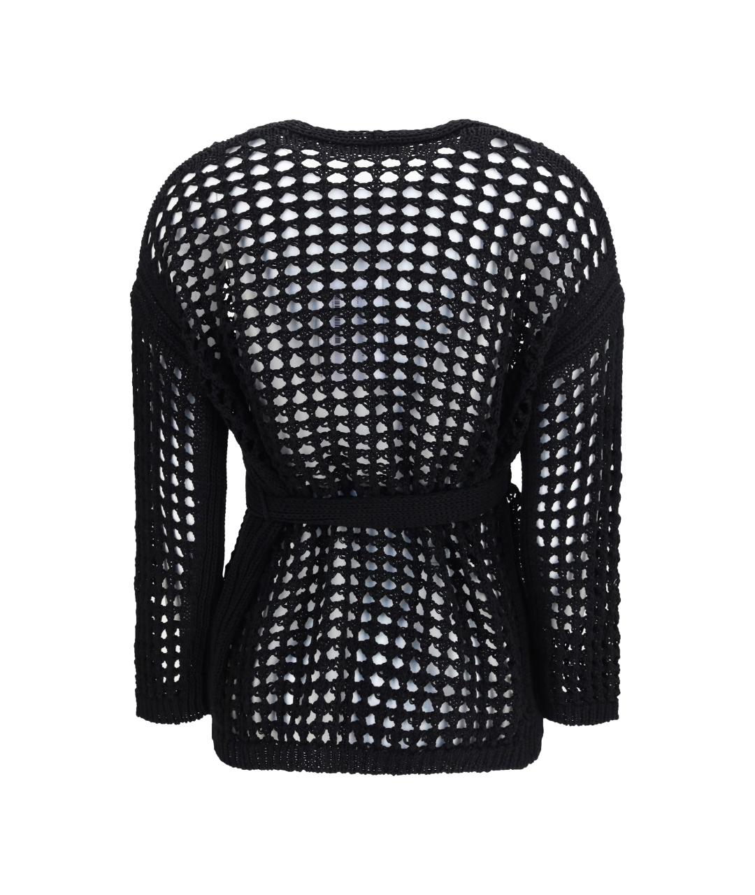 MAX MARA Черный хлопковый кардиган, фото 2