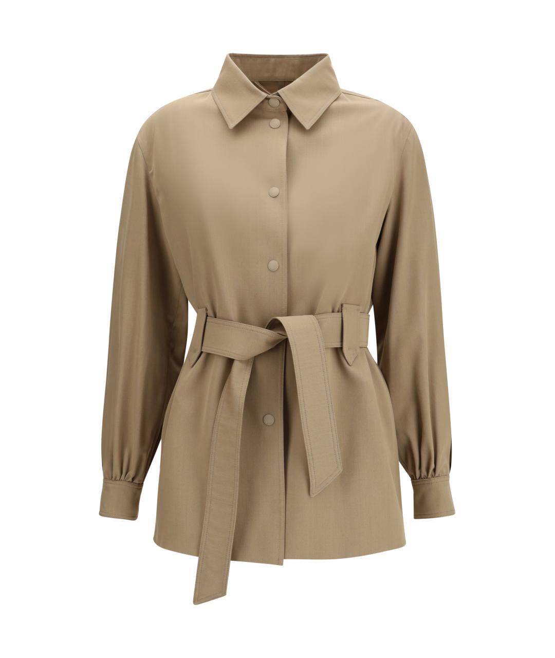 MAX MARA Бежевая шерстяная куртка, фото 3