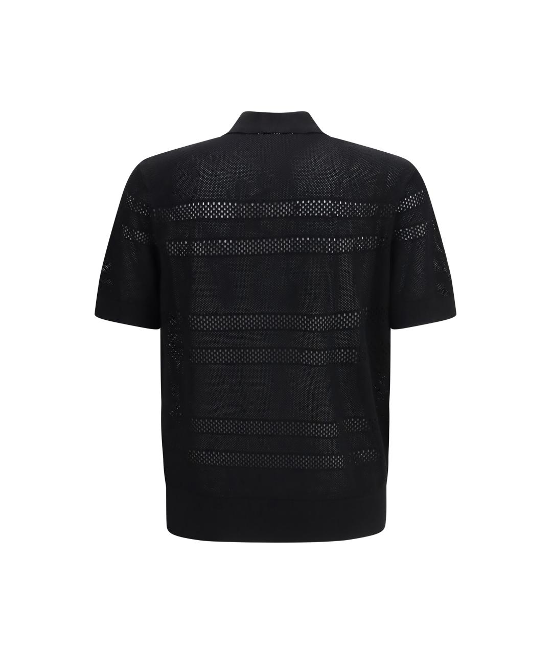 DRIES VAN NOTEN Черное поло с коротким рукавом, фото 2