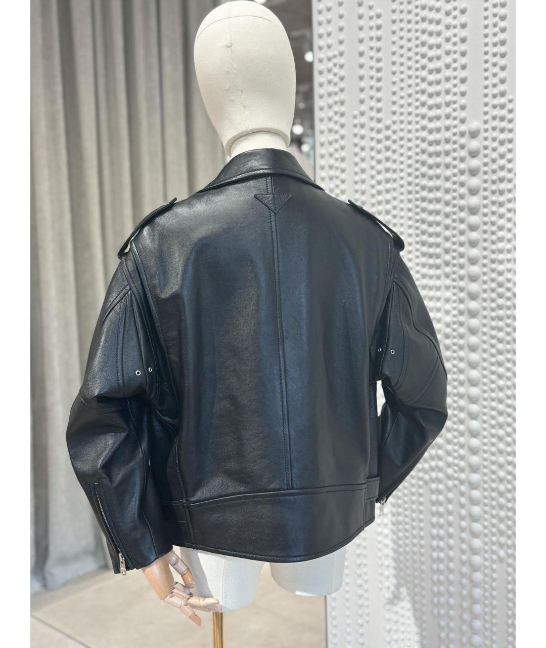 PRADA Черная кожаная куртка, фото 6