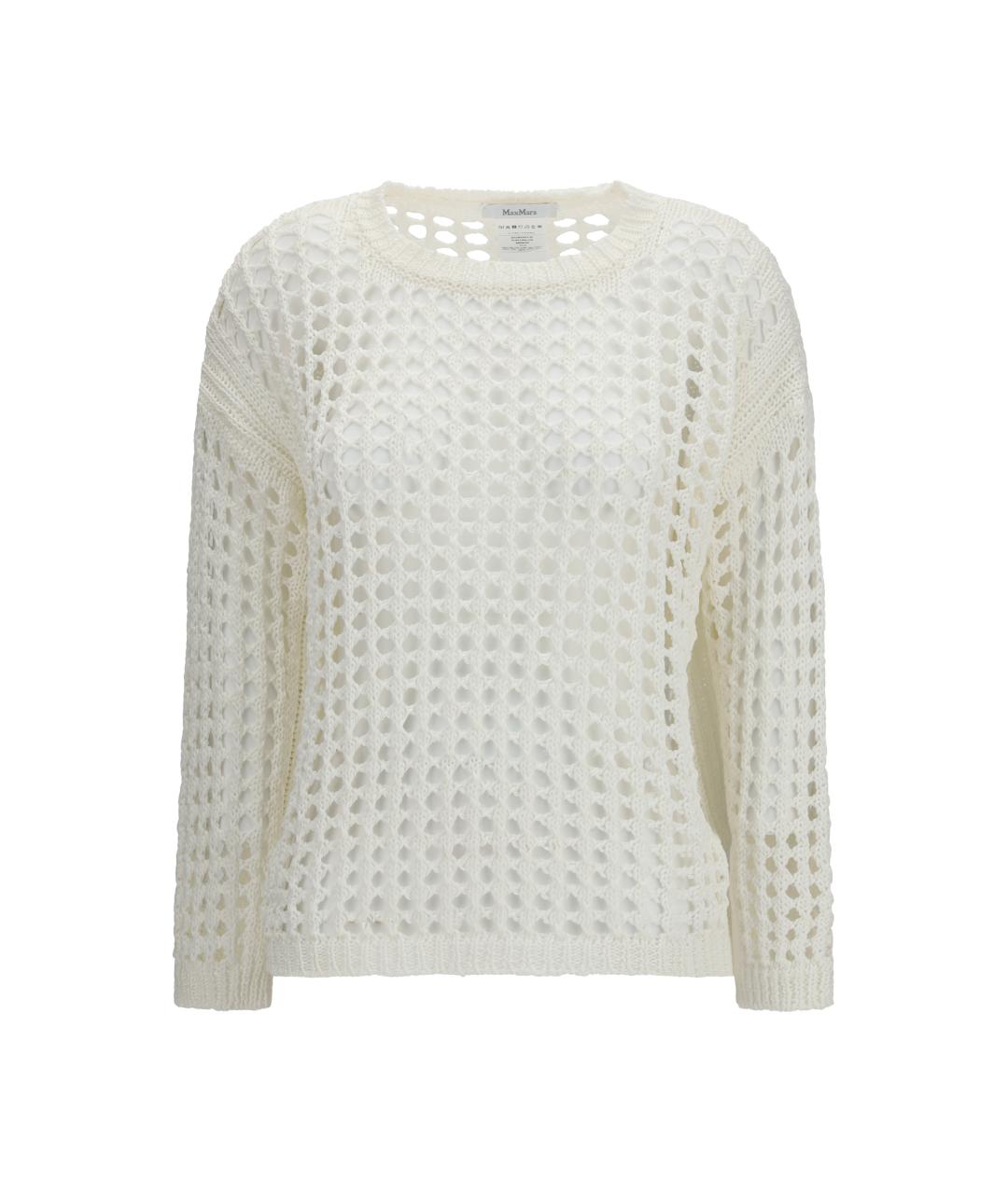 MAX MARA Белый льняной джемпер / свитер, фото 1
