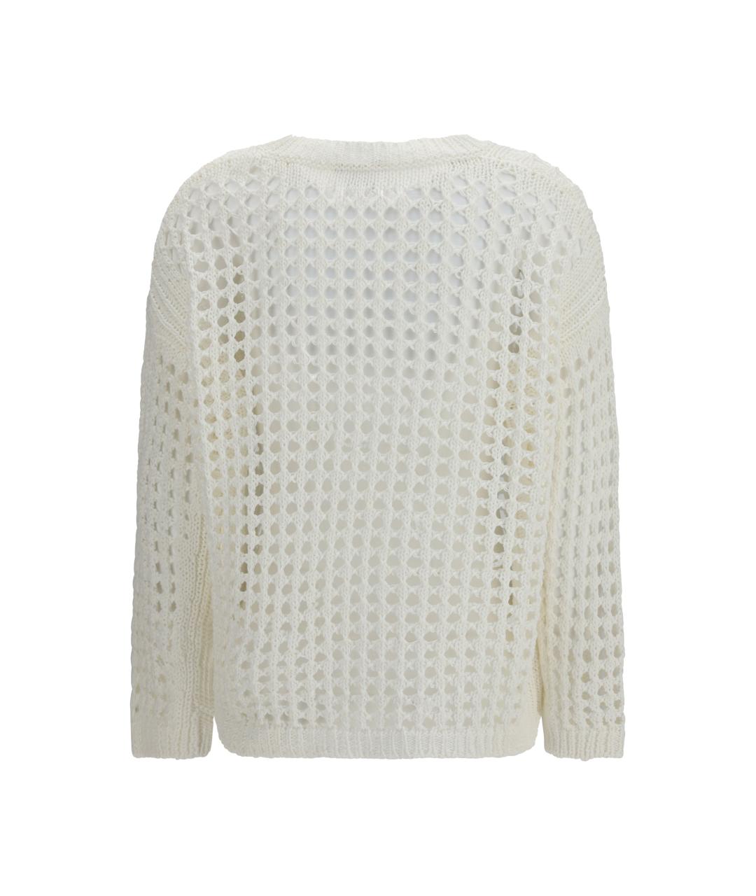 MAX MARA Белый льняной джемпер / свитер, фото 2